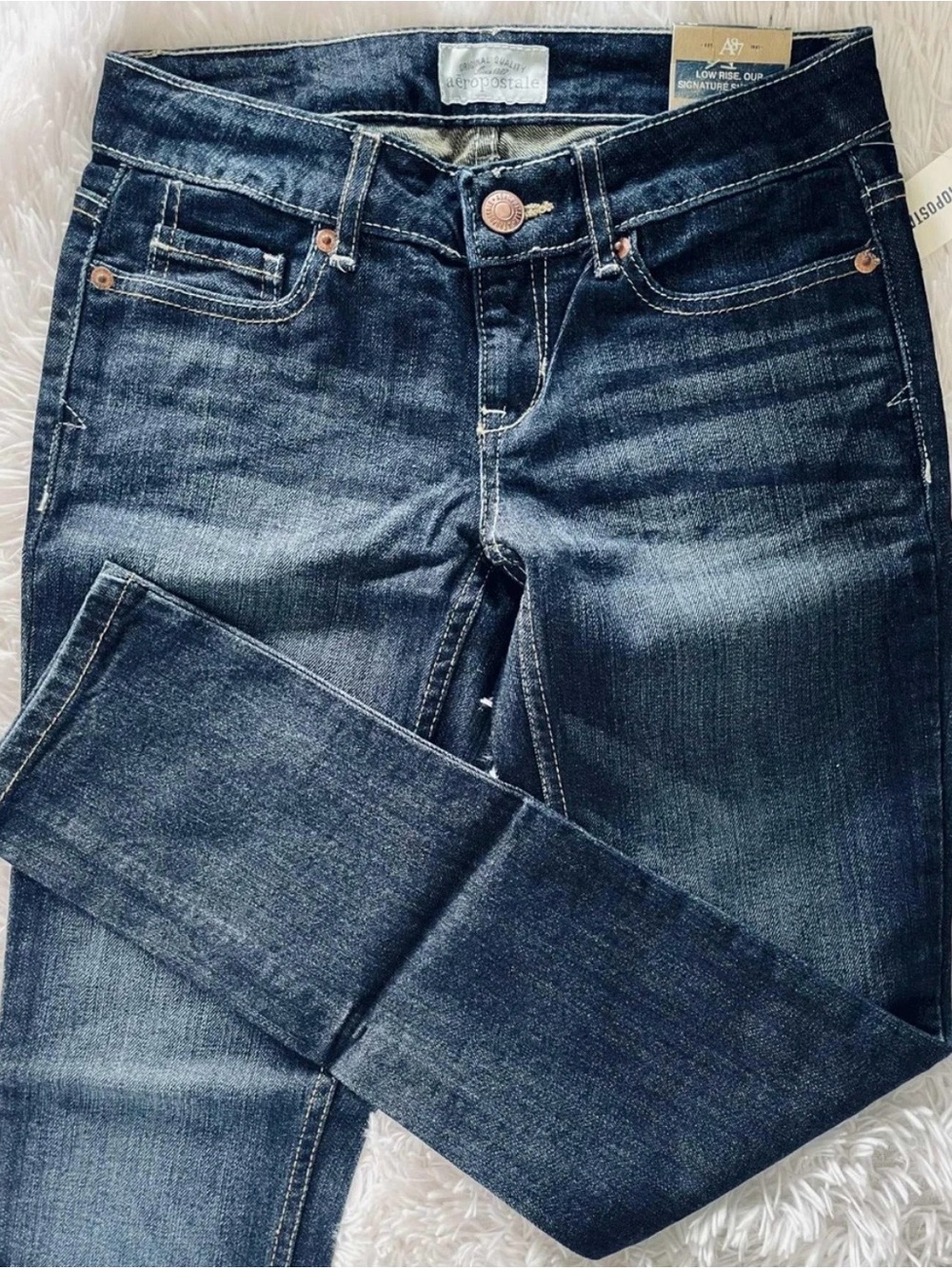 NWT Y2K Aeropostale BAYLA SKINNY Jeans Low Rise/Signature Skinny Fit Canoe #0432